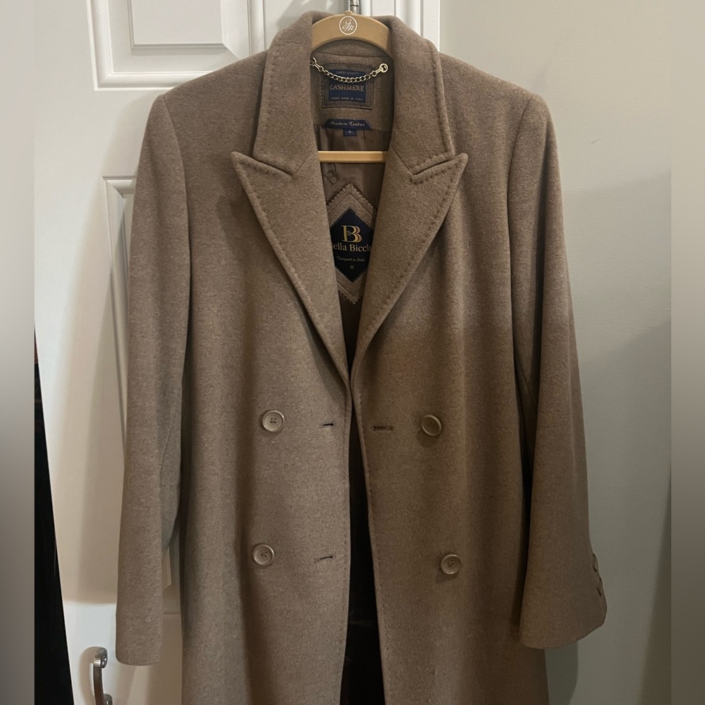 Bella Bicchi Cashmere Trench Coat Size 4